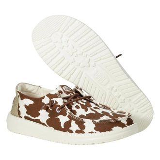 Hey Dude Wendy 42718-2HM Womens Brown White Cowgirl Sparkle Shoes MEW525