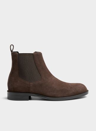 BOSS Mens Tayil suede Chelsea boots Men