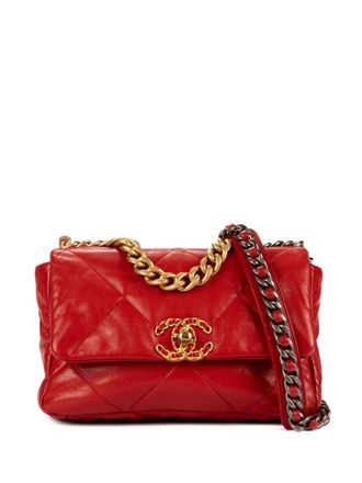 Chanel Classic 19 Flap shoulder bag - women - Calf Leather - One Size - Red