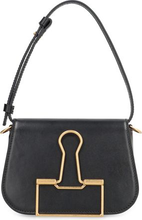 Off-white Womens Skeleton Binder Leather Shoulder Bag Black Calf; Lining: Cotton Handbags Hand