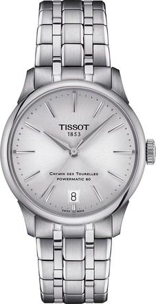 Tissot T-classic Chemin Des Tourelles Powermatic 80 Dames Horloge Zilverkleurig T1392071103100