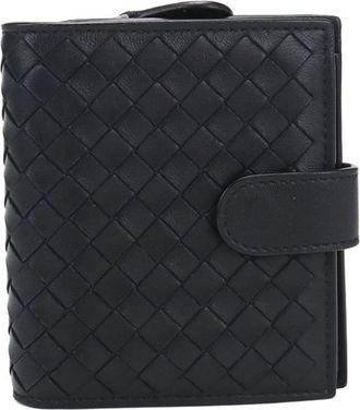 Bottega Veneta Black Leather Wallet (Bi-Fold) (Pre-Owned)