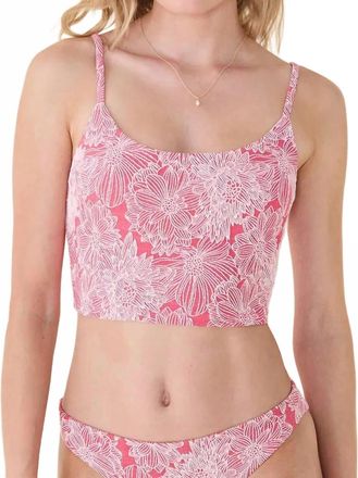 Andie Swim Amalfi Tankini Top In Peachy Garden Jacquard