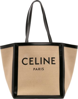 Celine Pre-owned Womens Logo Tote Bag - Tan Textile - One Size