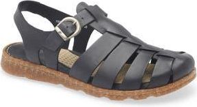 B&oslash;rn Tilia Fisherman Sandal in Black Leather at Nordstrom Rack, Size 6