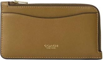 Coach New York Zip Card Case - Dames - Portefeuilles - Bruin - ONE Size - Leer - Accessoires