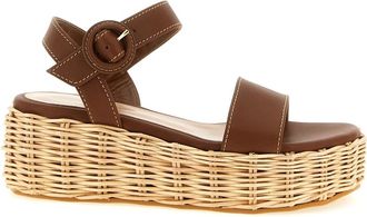 Gianvito Rossi Cestino Wedge Sandals