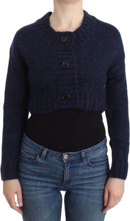 John Galliano Blue cropped Womens cardigan