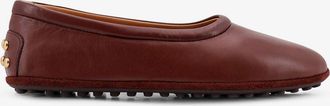 Tod's Leather ballerinas with rubber stud detail on the back - TODS - gender_Woman