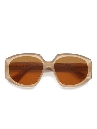 Marni Eyewear Occhiali da sole Arithiel tondi - Marrone