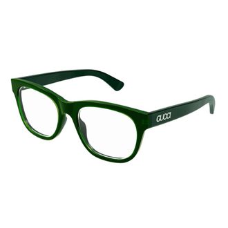 Gucci Chromatische Dubbellaagse Rechthoekige Bril - unisex - Brillen - Groen - ONE Size - Accessoires