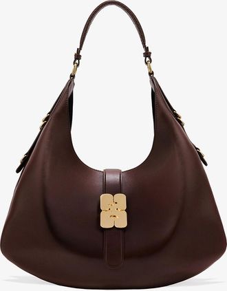 Ganni Brown Large Kat Bag