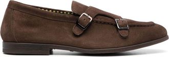 Doucal's buckle-fastening suede monk shoes - men - Calf Suede/Calf Suede - 44 - Brown