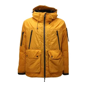 Outhere Jassen, Heren, Geel, L, Mosterdgele Gewatteerde Donsjas