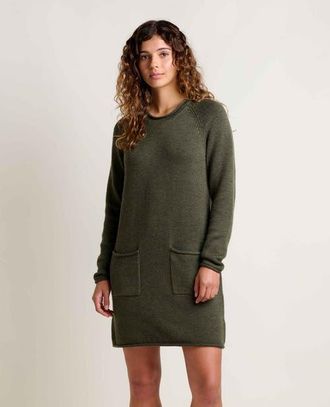 Toad & Co Alpineglo Sweater Dress in Olive at Nordstrom, Size X-Large
