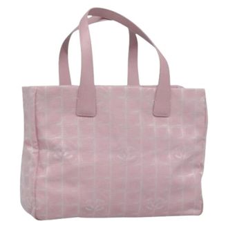 Chanel Pre-owned Tote Bags, female, Pink, Size: ONE SIZE Pre-owned Nylon Tote Bag