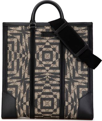 Gucci 2000-2015 GG Supreme Caleido Vertical Tote satchel - Brown