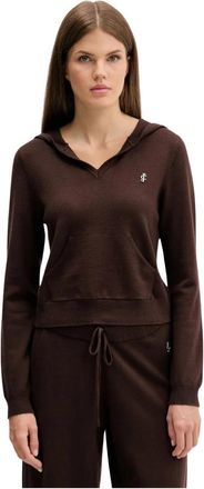 Juicy Couture Hooded Pocket Top - Dames - Hoodies - Bruin - XS - Polyester - Hoodies & sweatvesten