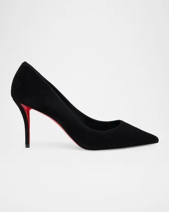 Christian Louboutin 80mm Miss Z Suede Pumps