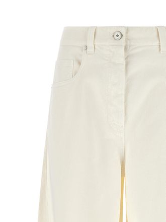 Brunello Cucinelli Wide Barrel Jeans - White