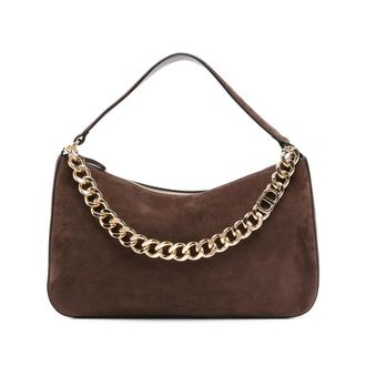 Twinset Liliane Chain-embellished Suede Shoulder Bag