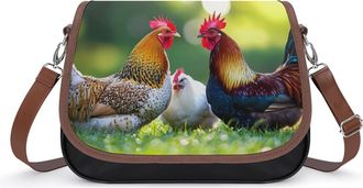 Generic Chickens And Rooster Fashion Womens Crossbody Bags Novelty Handbag Shoulder Bag Purse