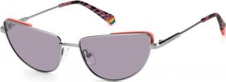 Polaroid Womens PLD-6129-S-YY5 PLD 6129 57 S YY5 Sunglasses - Silver - One Size