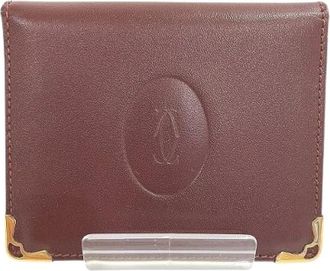 Cartier Pre-owned Wallets, female, Red, Size: ONE SIZE Pre-owned Must Leather Card Case