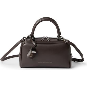 Brunello Cucinelli Small nappa Boston Explorer bag in Rust Brown at Nordstrom
