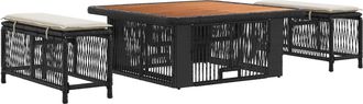vidaXL Conjunto De Comedor De Jard&iacute;n 3 Uds. Beige Y Crema Vidaxl
