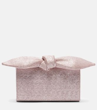 Aquazzura Bow Tie twill clutch