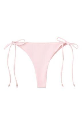 Mango Tie Side Bikini Bottoms in Light Pink at Nordstrom, Size Medium