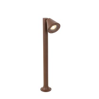 QAZQA Qazqa Industrial Poste De Exterior Moderno Marr&oacute;n &Oacute;xido 60 Cm Ip44 Regulable - Ciara Aluminio /vidrio Alargada Adecuado Para Led Max. 1 X 35 Watt