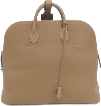 Herm&egrave;s Bolide Alezan Brown Togo Leather Swift Leather Backpack (Pre-Owned)