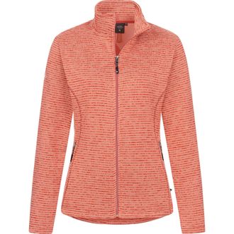 Deproc Strickfleecejacke DEPROC ACTIVE CALEDONIA WOMEN, Damen, Gr. 48 (XL), rot, 100% Polyester, tailliert, gerader Abschluss, Jacken Strickfleecejacke, Kont