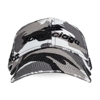 Balenciaga Caps, male, Gray, Size: S Diamond B Cap