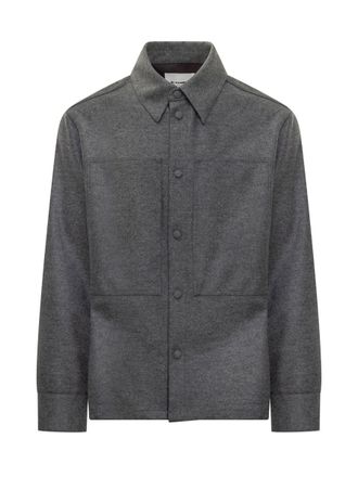 Jil Sander Jil Sander Grey Wool Jacket With Buttons
