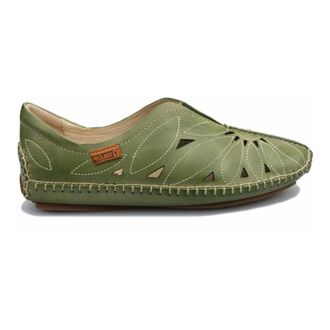Pikolinos Comfortabele Instapper voor Dames - Dames - Loafers - Groen - 35 EU - Leer - Schoenen