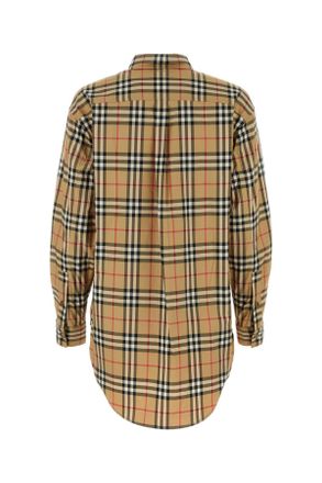 Burberry Womens Embroidered Stretch Cotton Shirt Archivebeigeipchk Exterior: Elastane Camicie