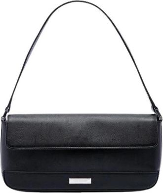 Burberry Pre-owned Flap Shoulder Bag - Dames - Vintage Schoudertas - Zwart - ONE Size - Leer - Vintage