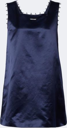 Miu Miu Embroidered cotton-blend satin minidress