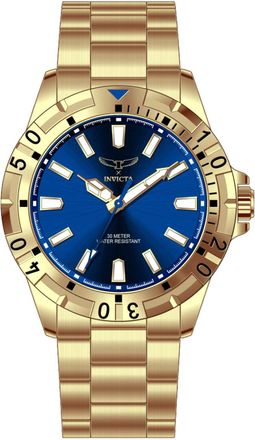 Invicta Specialty 69033 Herenhorloge - Quartz Uurwerk - Metaal met Blauwe Wijzerplaat - 42 mm