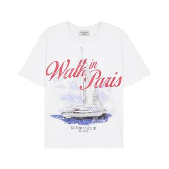 Walk In Paris T-Shirts, male, White, Size: XL Grand Voyage T-shirt