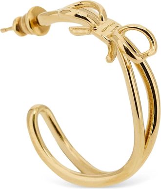 Ferragamo Bow Earrings Gioielli Oro-Donna