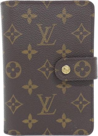 Louis Vuitton Marron Coated Canvas Wallet (Bi-Fold) (Pre-Owned)
