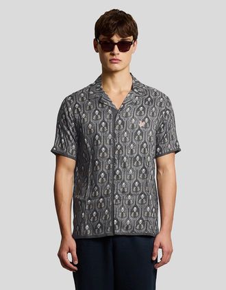 Lyle & Scott Lyle And Scott Mens Short Sleeve Botanical Graphic Shirt - Size: 40/Regular