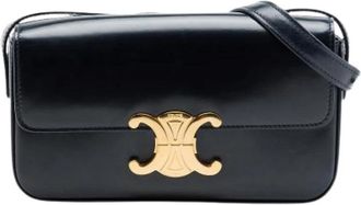Celine Pre-owned Shoulder Bag - Dames - Vintage Schoudertas - Zwart - ONE Size - Leer - Vintage