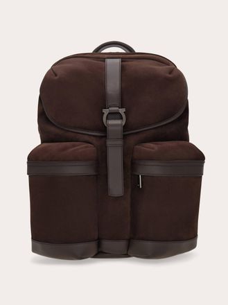 Ferragamo Uomo Zaino in suede Marrone