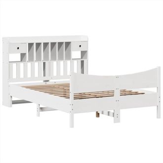 Berkfield Home Durable Bed Frame without Mattress White 140x200 cm Solid Wood Pine