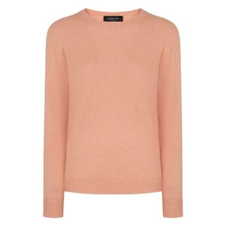 Fabiana Filippi Truien & Vesten, Dames, Roze, S, Kasjmier, Luxe Cashmere Ronde Hals Sweater